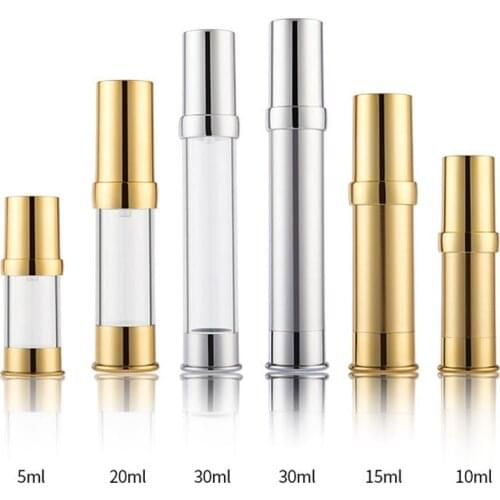200 x Refillable plastic Acid Serum for Beautiful Skin Airless Pump Bottle for Cosmetic Containers 5ml 10ml 15ml 20ml 30ml
