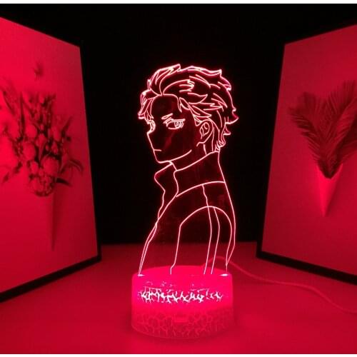 3D Lamp Anime Re Zero Starting Life In Another World Subaru Natsuki LED Night Light for Room Decor Nightlight Manga Gift Light