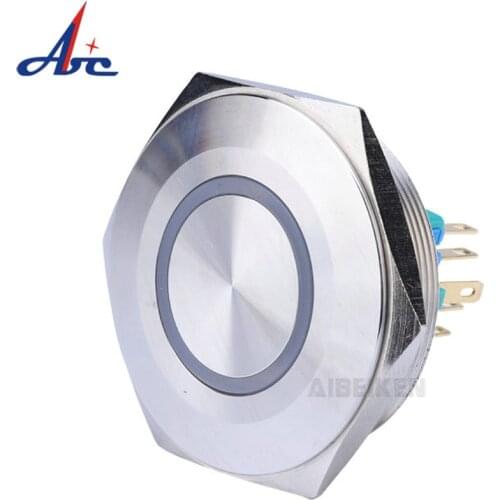 40mm Switch Stainless Steel Waterproof Metal LED Push Button Switch