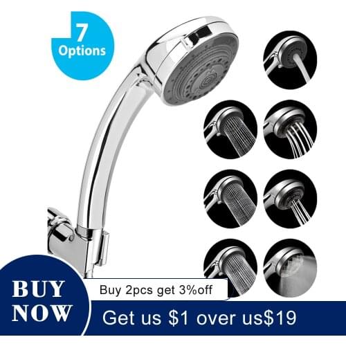 7 Functions Rain Showerhead Mist Shower Head Adjustable Water Saving High Pressure Quick Install Hand Held Shower Tap