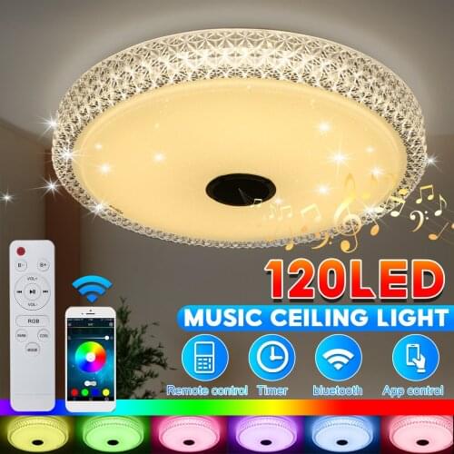80 Colors Modern RGB LED Ceiling Lights Home lighting APP bluetooth Music Light Bedroom Lamps Smart Ceiling Lamp+Remote Control