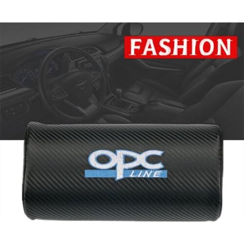 Car neck pillows both side pu leather single headrest case for Opel insignia Corsa Meriva Mokka Zafira OPC line