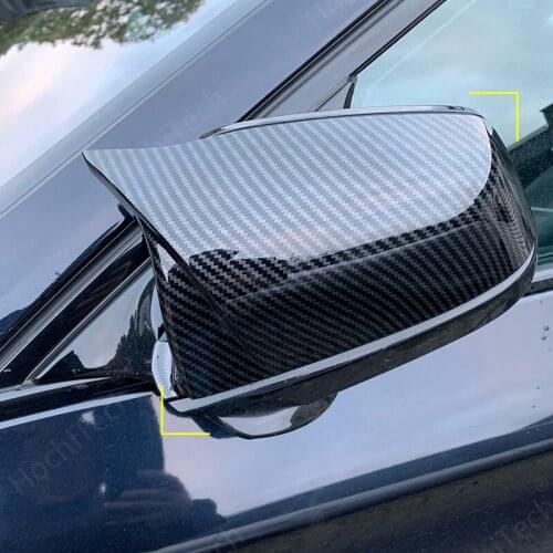 Car side styling Replacement M style For BMW 5 6 7 F07 F06 F10 F11 Rearview Mirror Cover Caps Carbon Fiber Pattern