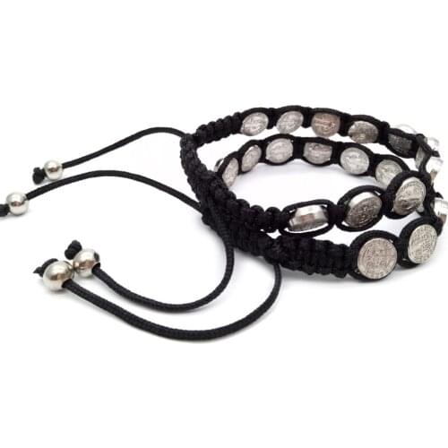 Multi-layer Jesus Maria Woven Bracelet Mens Fashion Woven Bracelet Bracelet Suitable for Mens Hand-braided Charm Bracelet