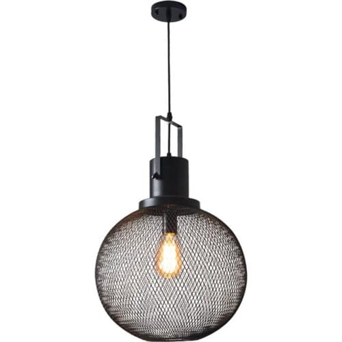 Loft Retro Black Hollow Pendant Lights Kitchen Industrial Restaurant Shop Bar Table Shop Hanging Lights Vintage Lamps Fixtures