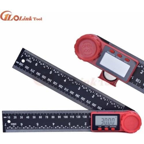0-200mm 0-300mm Carbon fiber Digital angle ruler Inclinometer Electron Goniometer Protractor Angle finder meter Measuring Tool