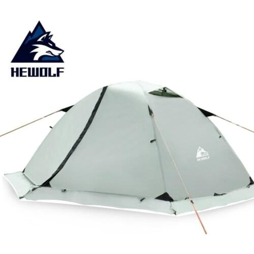 Hewolf 2 Person Waterproof Camping Tents For Outdoor Recreation Double Layer 4 Seasons Hiking Fishing Beach Tourist Tents