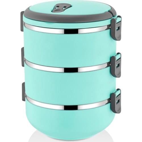 Food Storage Box-Level Dining Thermos 3 Layer Lunch box Office School Dining By A Eat TRaşıma Box Layer Easy life