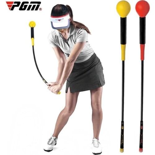 Elastic Golf Swing Training Stick 400g Ball Head Burden Swing Rhythm Trainer Auto Springback Club Baseball Tool Green Rubber