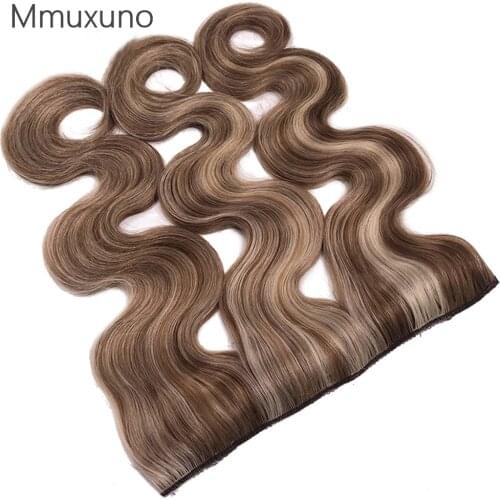 European and American human hair clip hair color large volume traceless hair accessories