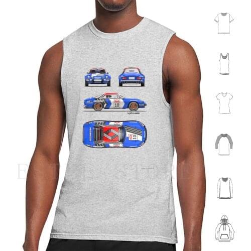 Alpine A110 Tank Tops Vest Sleeveless Alpine Car Because Vintage 3D Automotive Carro Lapatteamodeler