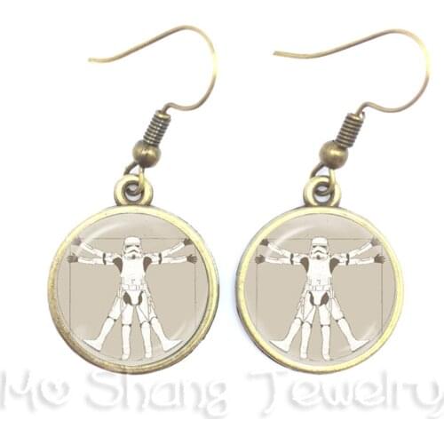 Jesus Yahushua Pattern 16mm Round Glass Cabochon Handmade Dangle Earrings For Family and friends Bless them