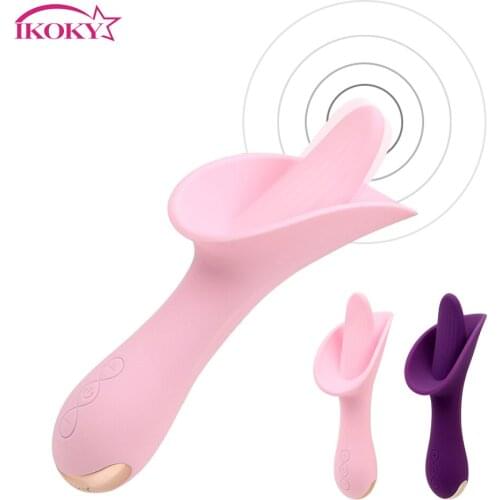 IKOKY 10 Mode Tongue Vibrator Clitoris Stimulator Sex Toys for Women Oral Sex Massager Adult Sex Products Female Masturbator