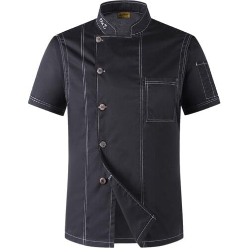 Cowboy Chef Workwear Short Sleeve Men and Women Summer Breathable Thin Western Restaurant Hotel Hotel Cake Shop Chef Uniform