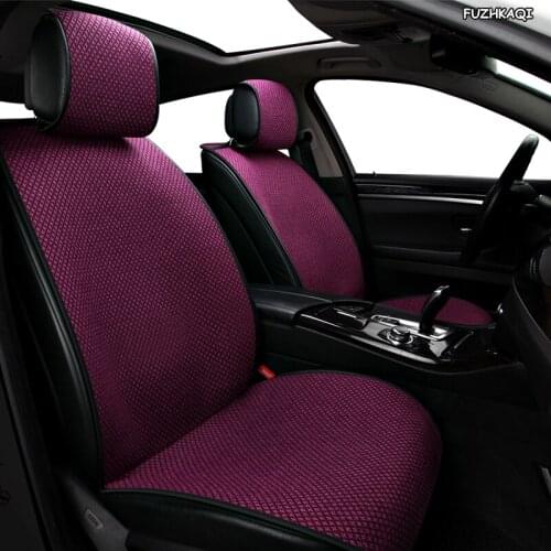 FUZHKAQI flax car sear covers for renault logan 2 renault megane 3 laguna 2 sandero fluence symbol kadjar kangoo sander Auto