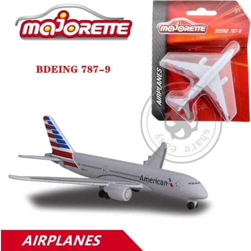 Majorette 1/64 Aeroplanes Series Car BDEING American 787-9 Hot Pop Kids Toys Motor Vehicle Diecast Metal Model