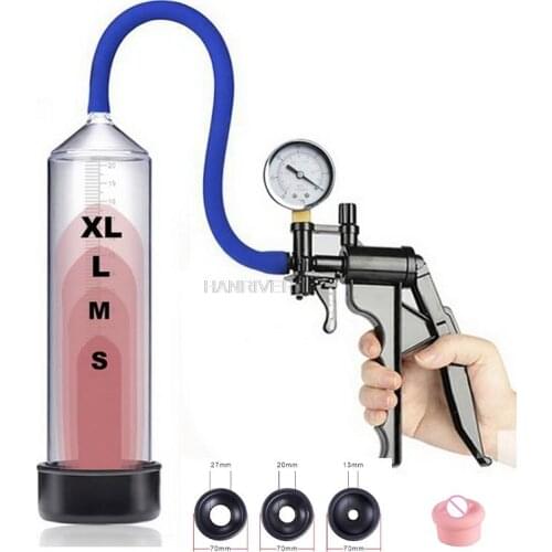 Male sex toys penis enlargement extender vacuum penis pump adult products adult masturbation for men sex pom-coccus silicone inl