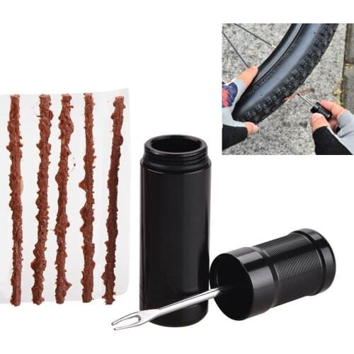 Bicycle Tubeless Tire Repair Kit Tire Drill Rubber Strips Tyre Puncture Sealant Road Bike Tire Maintenance Bicycle Repair Tools
