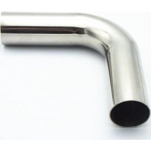 2-1/4" 57mm OD 304 Stainless Steel Sanitary Weld 90 Degree Elbow Pipe Fitting For Home Brew Homebrew Straight Pipe Length 100mm