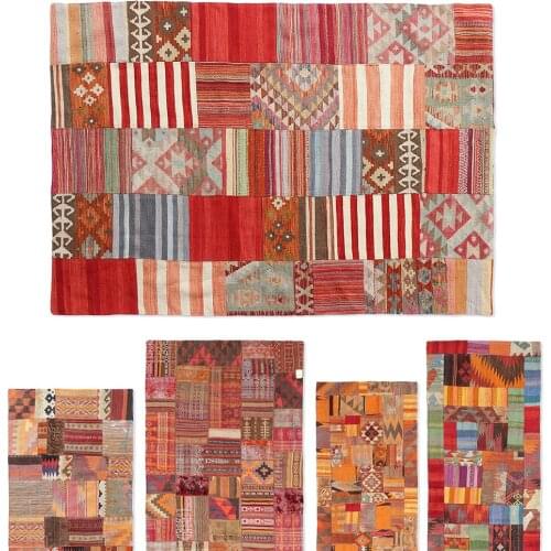 Wool Manual Persia Wool Carpet European Modern A Living Room Bedroom Bedside Split Joint Carpet Solitary