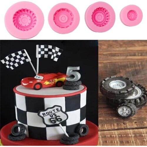 Silicone Tires Wheel Fondant Cake Molds Chocolate Cookies Mould Bakeware Home Kitchen Baking Decorating Tools Accessories 979658