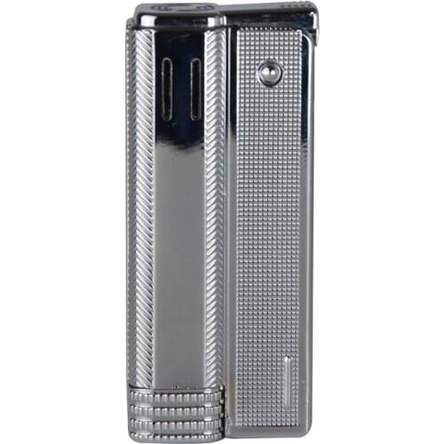 Old Antique Machine Square Vintage Kerosene Lighter Personality Creative Retro Copper Color Cotton Oil Lighter Smoke Accesoires