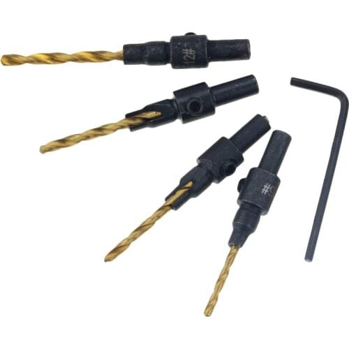 Countersink Drill Woodworking Drill Bit Set Drilling Pilot Holes For Screw Sizes #6 #8 #10 #12 #14
