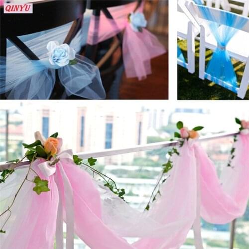 Wedding Decoration 48CM*5M Tulle Roll Fabric Spool Baby Shower Tulle Tutu Skirt Silk Organza DIY Party Decor Supplies Tule 6z