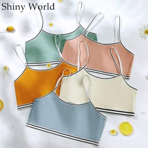 Teens Girls Bras Solid Simple Fashion Sports Top Bra Breathable Comfortable Bralette Womens Tube Tops Cotton Underwear Hot Sale