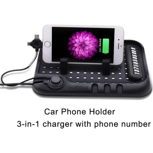 Universal Silicon Car Mobile Phone holder cell phone Anti-slip Mat for GPS and Phone Charging car styling