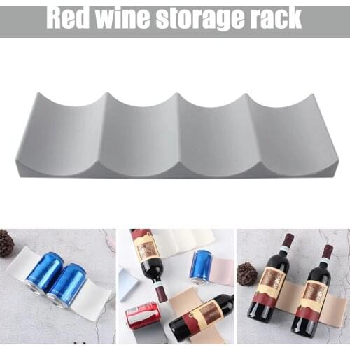 Wine Rack Stackable Bottle Holder Countertop Wine Bottle Rack Wine Bottle Can Organizer For Pantry Cabinet Refrigerator