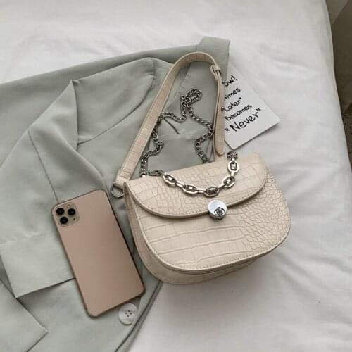 Women Shoulder Bag Stone 2020 Summer Messenger Bag for Women Chain Bag New Mobile Bag Solid Color Ladies Bag Handbag