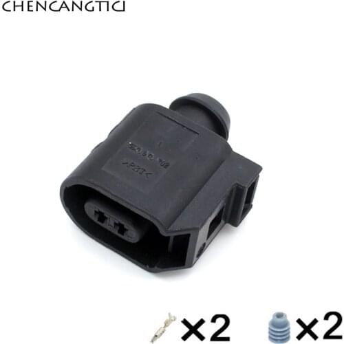 2Sets 2Pin Auto Waterproof ABS Speed Sensor Plug 6E0973702 Wiring Harness Cable Connector 6E0 973 702 For VW Golf Passat B6 Polo