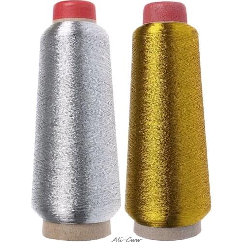 1PC Sewing Machine Cone Threads Polyester Overlocking All Purpose Golden Silver