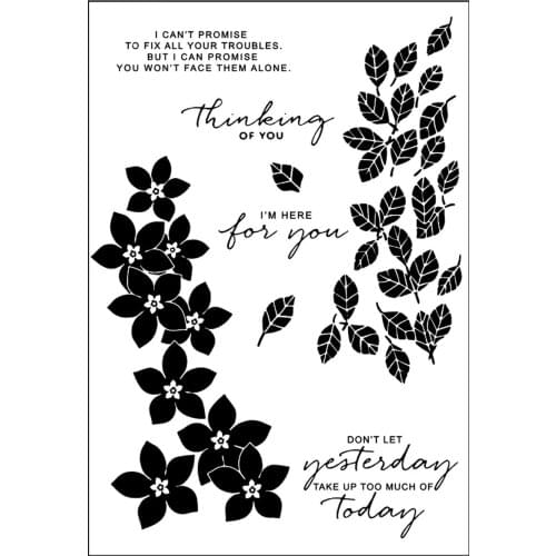 11x16 Flowers Transparent Clear Silicone Stamp Seal for DIY scrapbooking photo album Decorative clear stamp