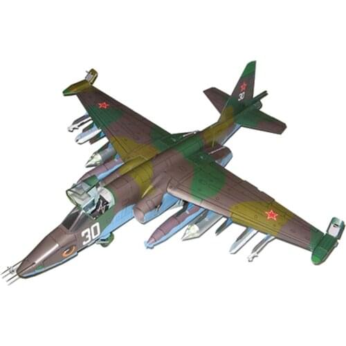 47*43cm Sukhoi Su-25 Frogfoot Fighter Aircraft DIY 3D Paper Card Model Building Sets Educational Toys Military Model 1:33