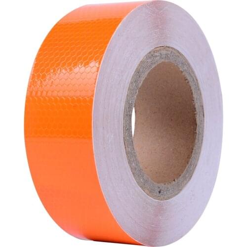 5CM Wide Orange Self Adhesive Warning Tape Automobiles Motorcycle Reflective Filmstickers for Car