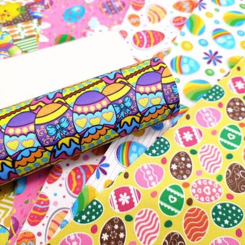 Free shipping A4 20*33CM cartoon Easter print synthetic leather fabric for DIY accessories BHY510