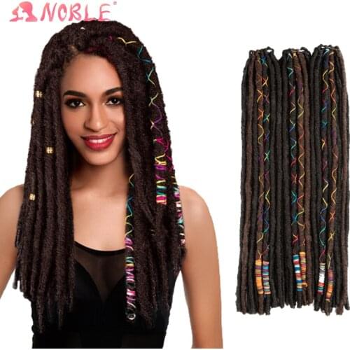 Noble Star Crochet Hair 26 Inch Faux Locs Crochet Braids Hair Synthetic Braiding Burgundy Black Fiber For Women