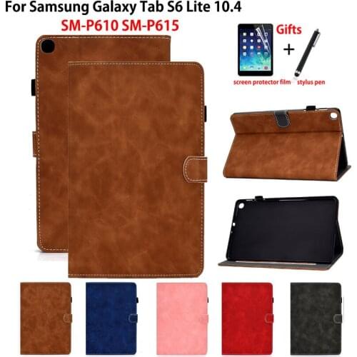 For Samsung Galaxy Tab S6 Lite Case Cover 10.4'' 2020 SM-P610 SM-P615 P610 P615 Coque Funda Tablet Soft Shockproof Flip Shell