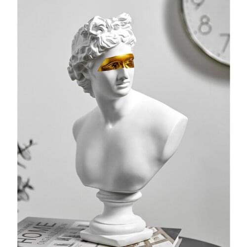 Europe Style Black White Apollo Model Statue Home Decoration Accessories Modern David Art Abstract Sculpture Living Room Decor