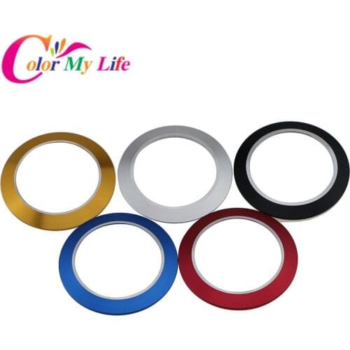 Color My Life Car Cigarette Lighter Circle Cover Trim Sticker for Chevrolet Chevy Cruze Sedan Hatchback 2009 - 2015 Accessories