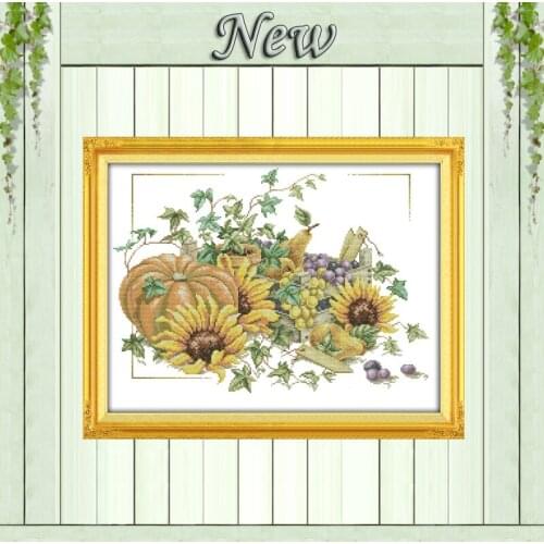 Good harvest,11CT Counted Printed on the Canvas DMC 14CT Cross Stitch kits,Embroidery Sets Needlework,Fruit Home wall Decoration