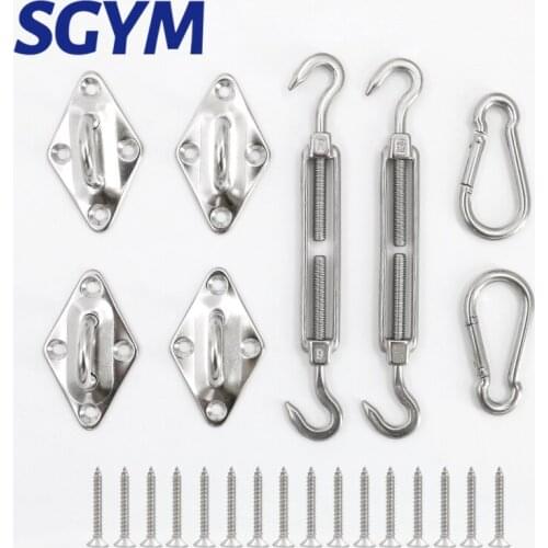 6in Shade Sail Hardware Kit Heavy Duty 304 Stainless Steel Fixing Accessories in Patio Lawn and Garden