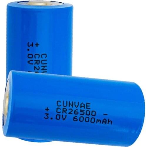 2PCS CR26500 CR 26500 C Size Lithium Battery 3V Cylindrical Li-MnO2 Batteries 6000mAh For camera Medical equipment Lamp Radio