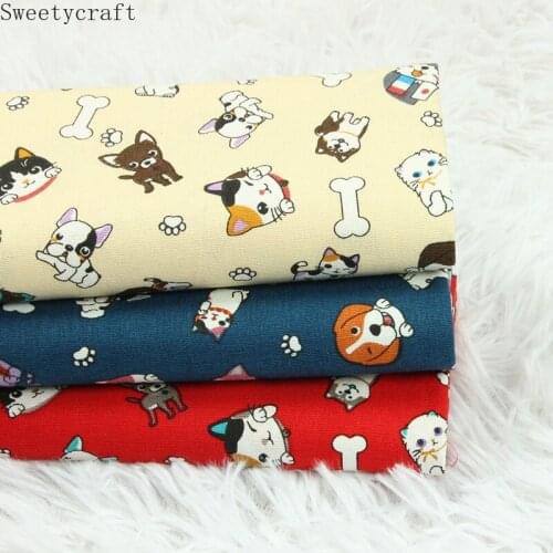 110x45cm Thick Fabric By Yard Patchwork Telas Tissu Costura Sewing Cotton Fabric Cat Pawl Printed DIY Handmade Bag Home Decor