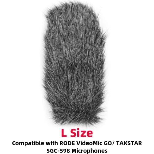 On-camera Microphone Furry Windscreen Mic Windshield Cover Muff For RODE VideoMic GO/ TAKSTAR SGC-598/ BOYA MM1 Microphone