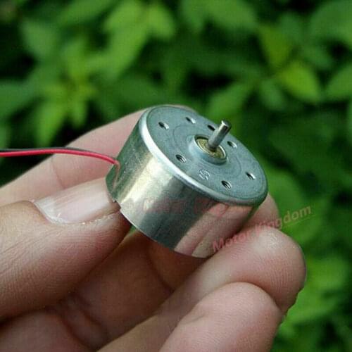 Micro RF-300CA DC 3V ~ 6V 6600RPM Motor Mini 24mm Diameter Round Solar experimental Power Mute Motor DIY Toy Car Hobby Model
