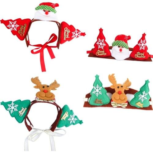 Pet Christmas Halloween Cute Headdress 2020 Dog Cats Dress Up Hat Teddy Headdress Cosplay Costume Decoration Kitten DIY Xmas