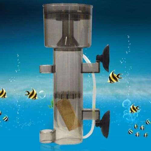 Mini Aquarium Marine Fish Coral Tank Internal Hang on Air Driven Protein Skimmer with Wood Air Stone Tubing